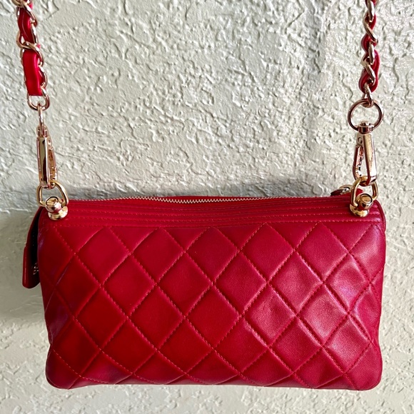 👑✅PRICE FIRM✅ AUTHENTIC Chanel Red Boy Lambskin Clutch - Picture 6 of 17